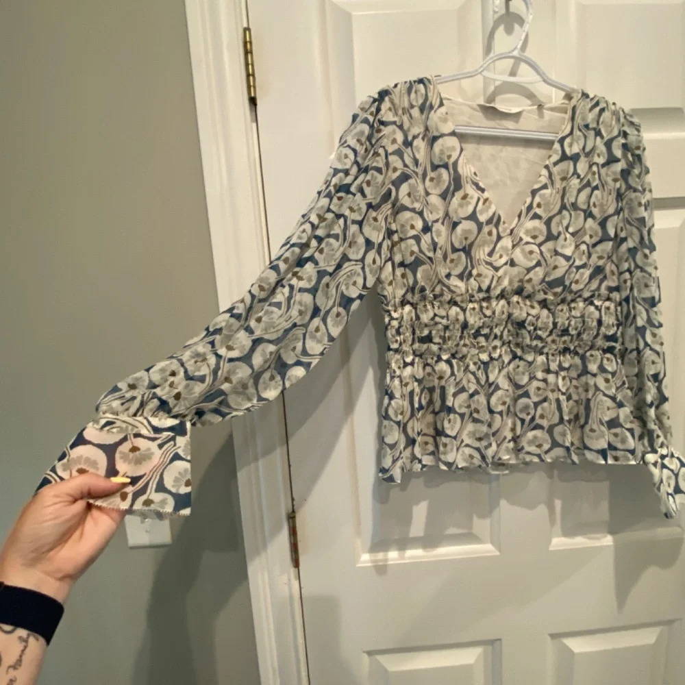 Rebecca Taylor Deco Fleur Silk Floral Blouse/Mu;ticolor, 16717 - Picture 5 of 16